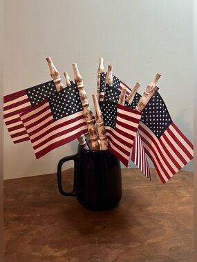 Patriotic Mini American Flag Bundle - Red, White & Blue